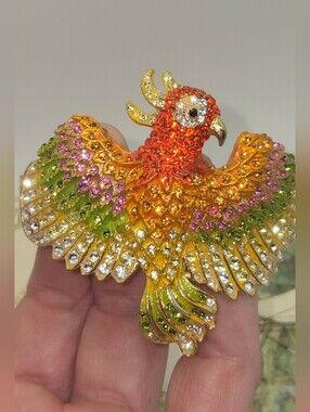 Heidi Daus Electroplated Strictly For The Birds Clamp Bracelet Swarovski Crystal